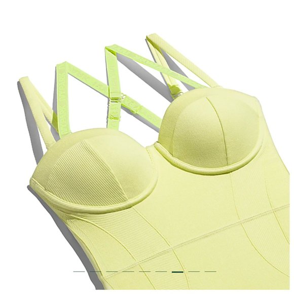 IVY PARK X ADIDAS HI RES YELLOW KNIT CATSUIT - Picture 4 of 9